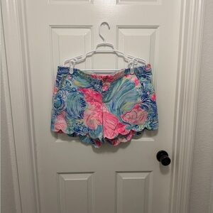 Lilly Pulitzer Pink and Blue High Waist Shorts
